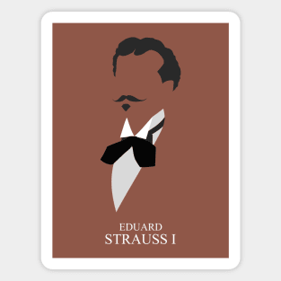 Eduard Strauss I - Minimalist Portrait Magnet